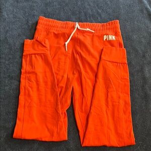 PINK Victoria's Secret Vibrant Orange Sweatpants